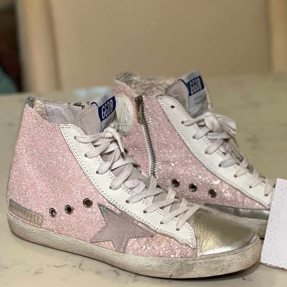 SOLD Golden Goose Pink Ice Glitter Francy Sneaker size 38